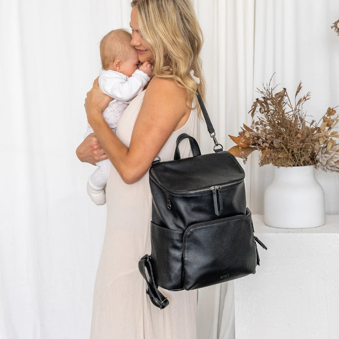 VANCHI - The Frankie Everyday Backpack Nappy Bag | Black