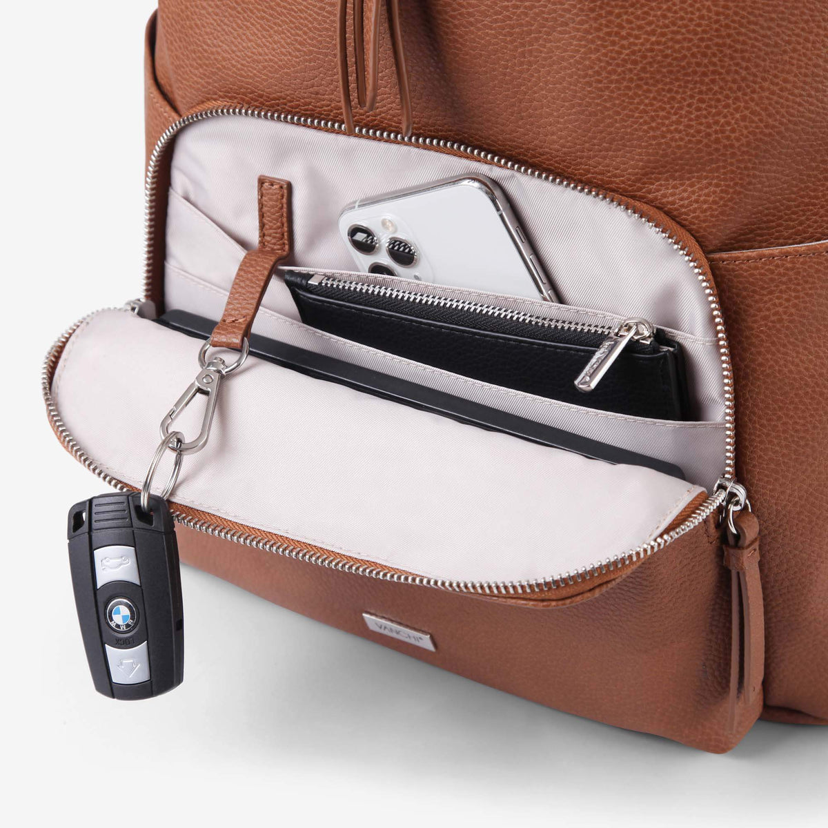 VANCHI - The Frankie Everyday Backpack Nappy Bag | Tan