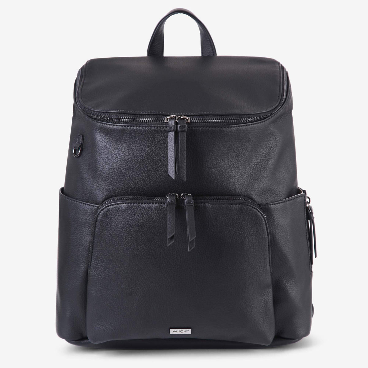 VANCHI - The Frankie Everyday Backpack Nappy Bag | Black