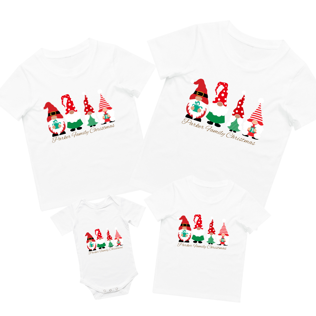 MLW By Design - Matching Surname Family Christmas Tees | Various Colours