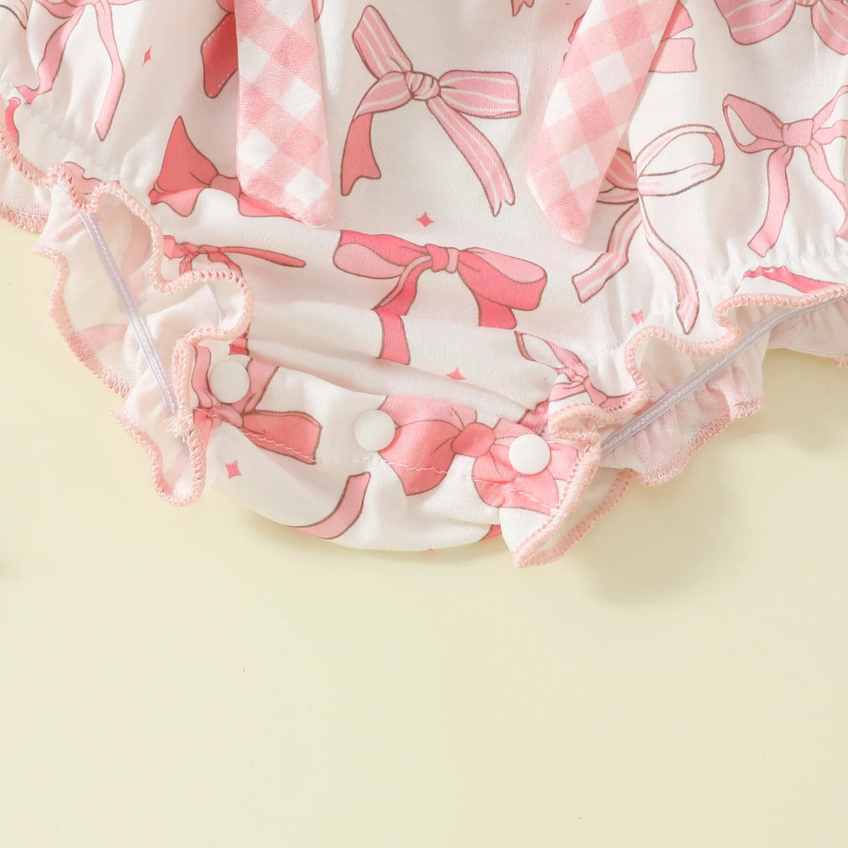 Frilly Bows Romper | Pink