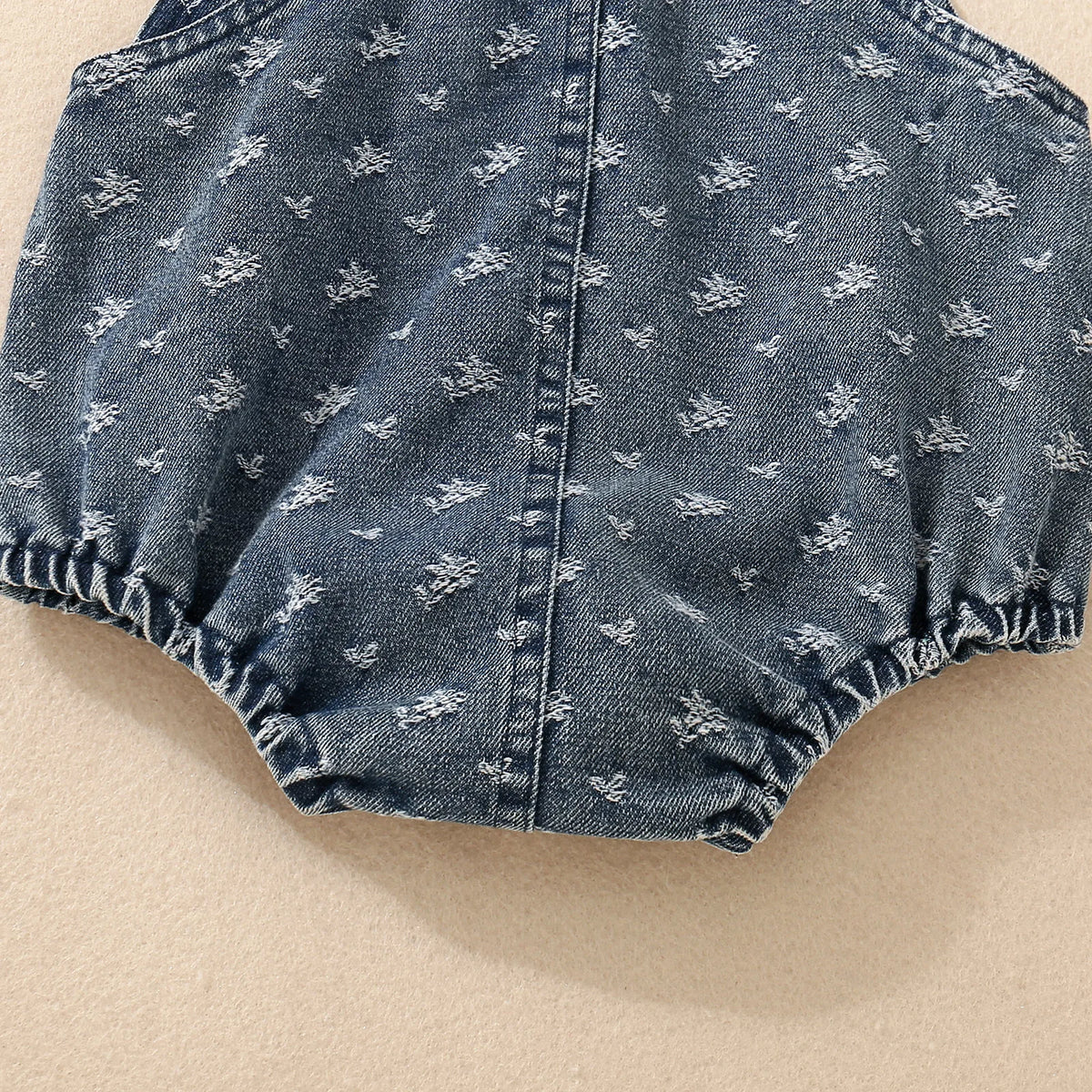 Baby Denim Romper | Floral Print