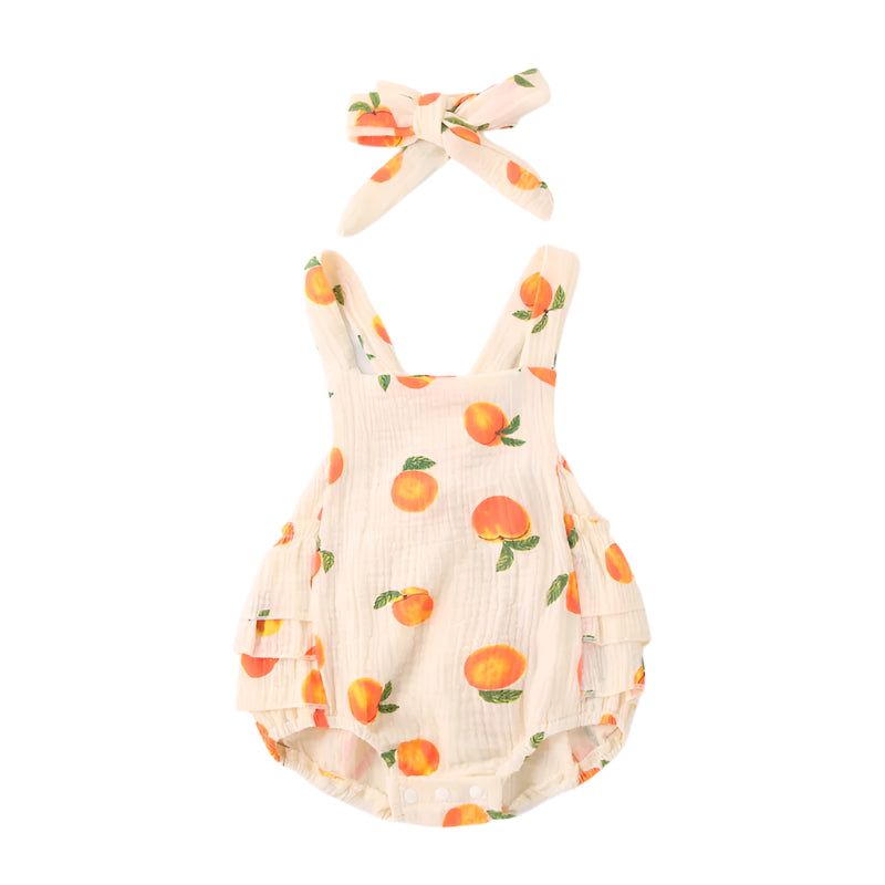 Summer Fruits Romper | Peaches