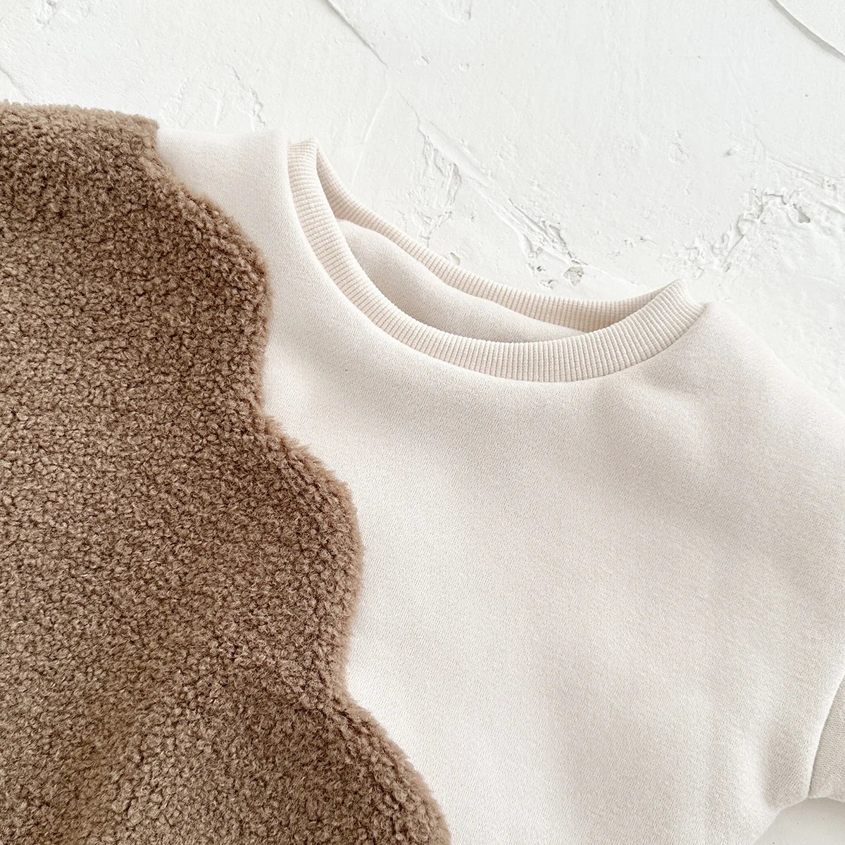 Wave Teddy Romper | Brown