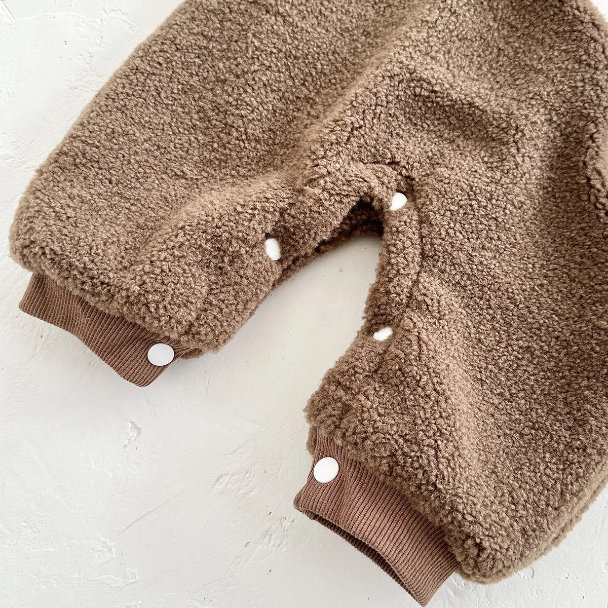 Wave Teddy Romper | Brown