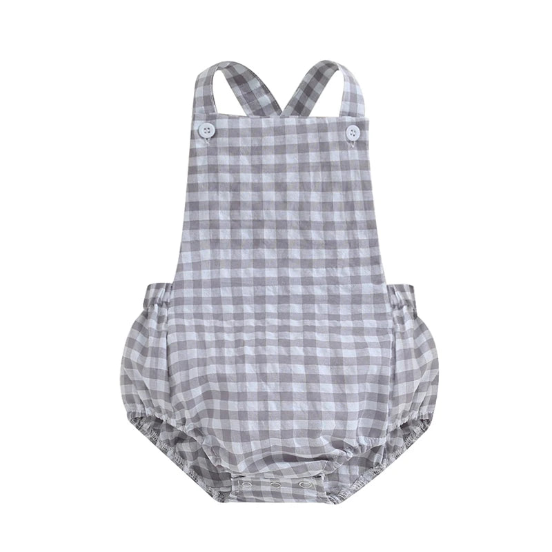 Gingham Cross Back Romper | 4 Colours