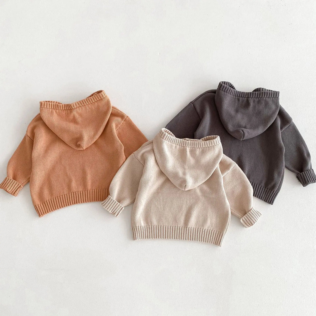 Knit Hooded Jumpers | 3 Colours