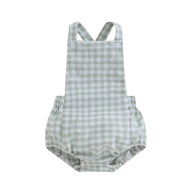 Gingham Cross Back Romper | 4 Colours