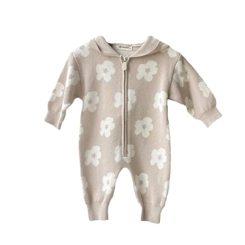 Pastel Hooded Zipper Romper | 3 Colours