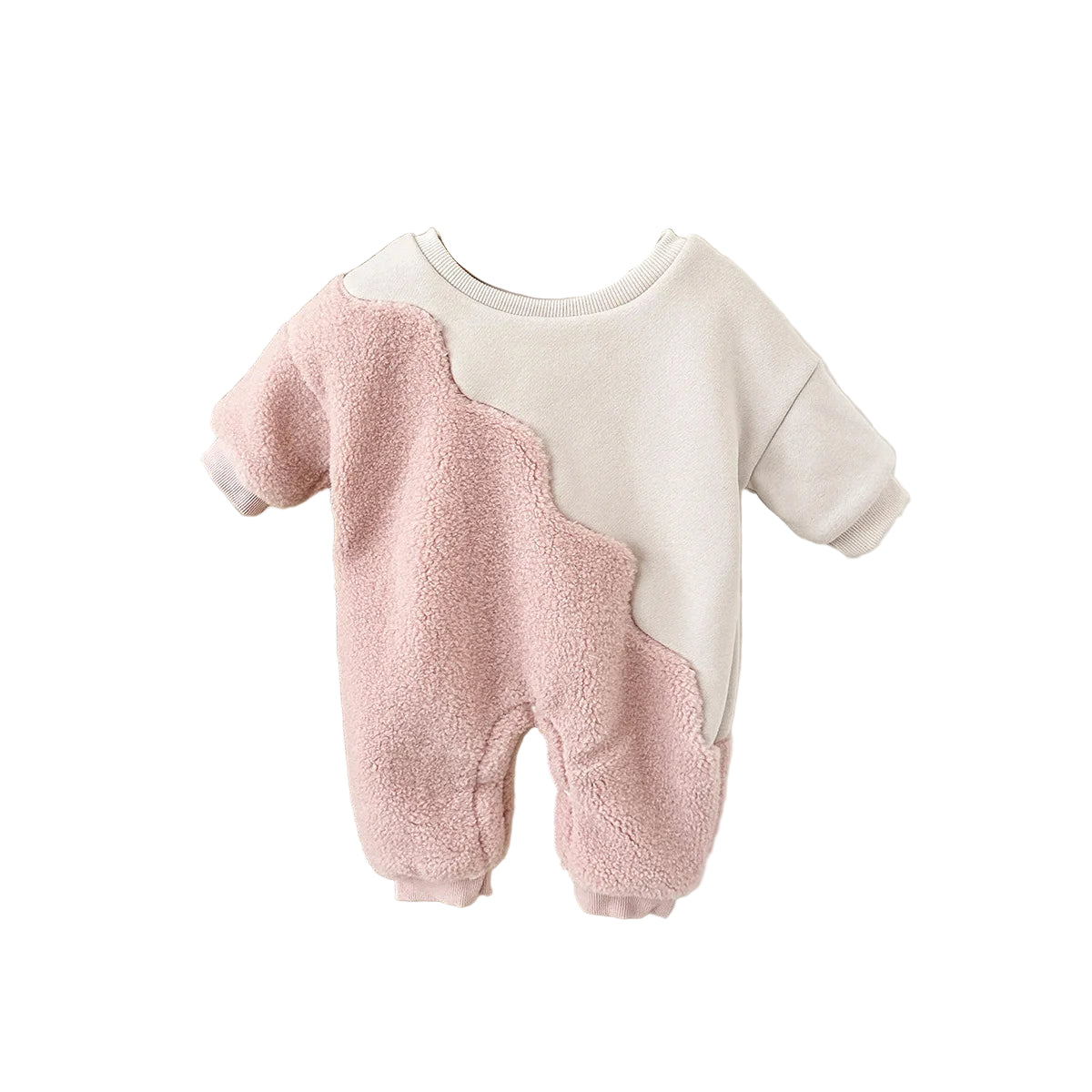 Wave Teddy Romper | Pink