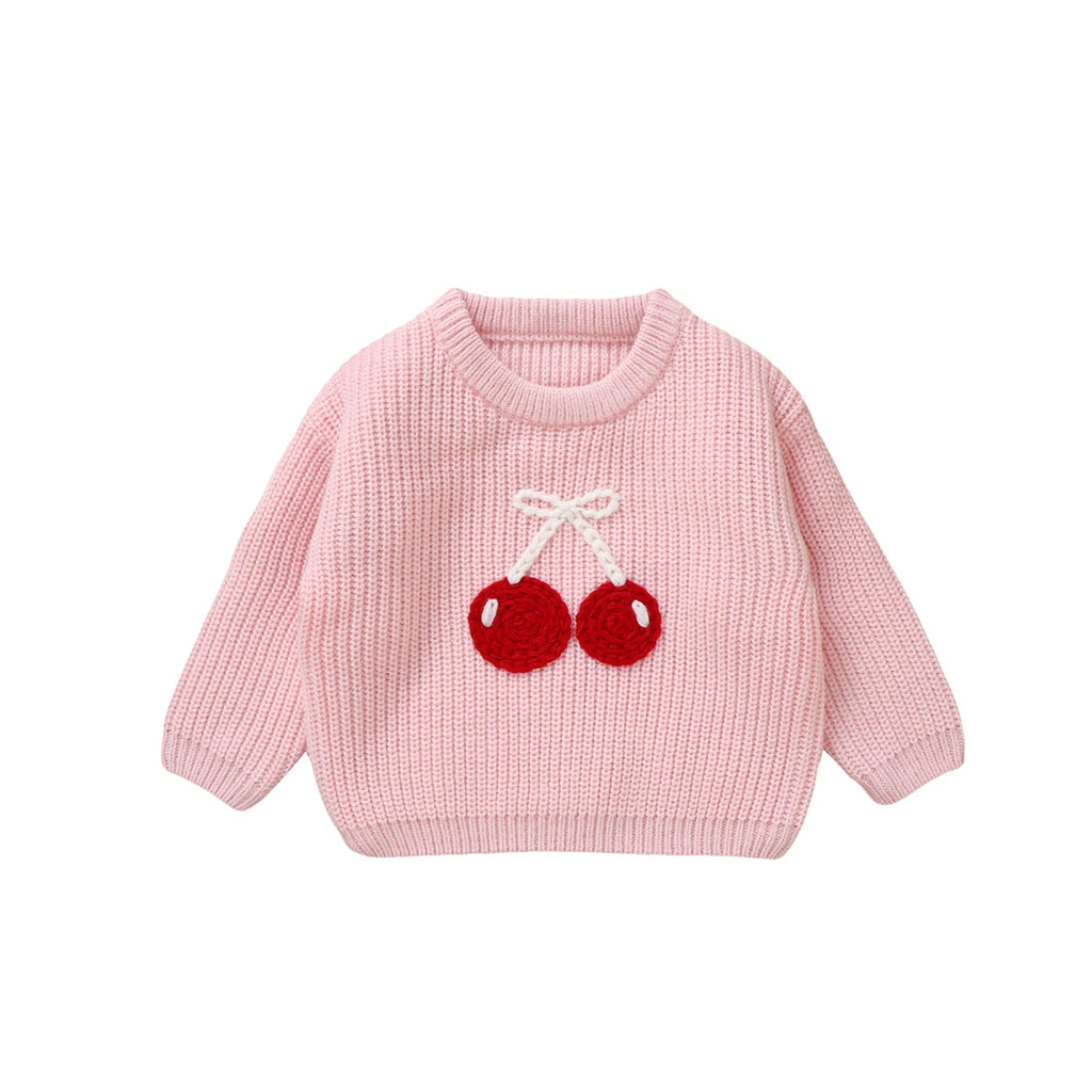 Knit Jumper Cherries | Pink