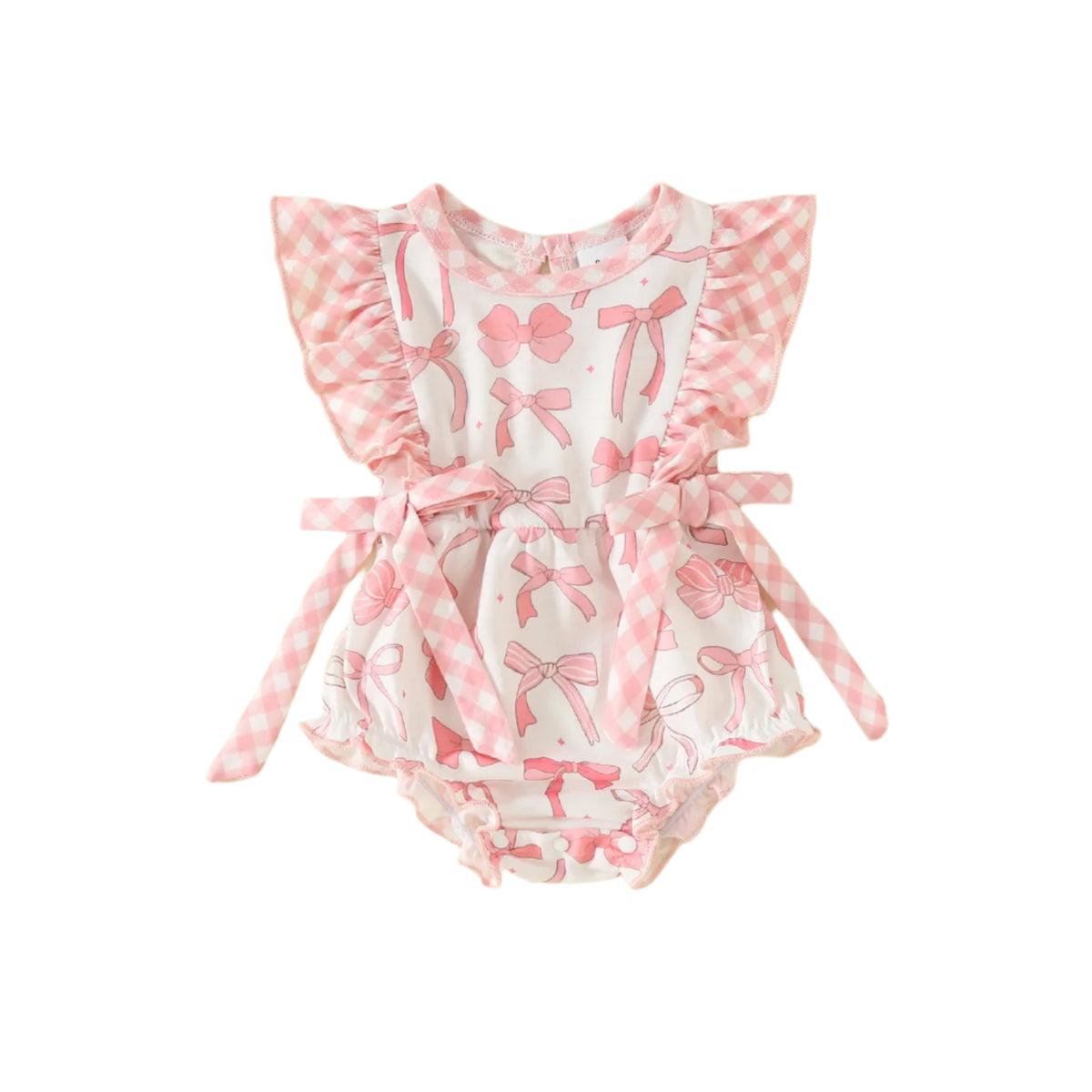 Frilly Bows Romper | Pink