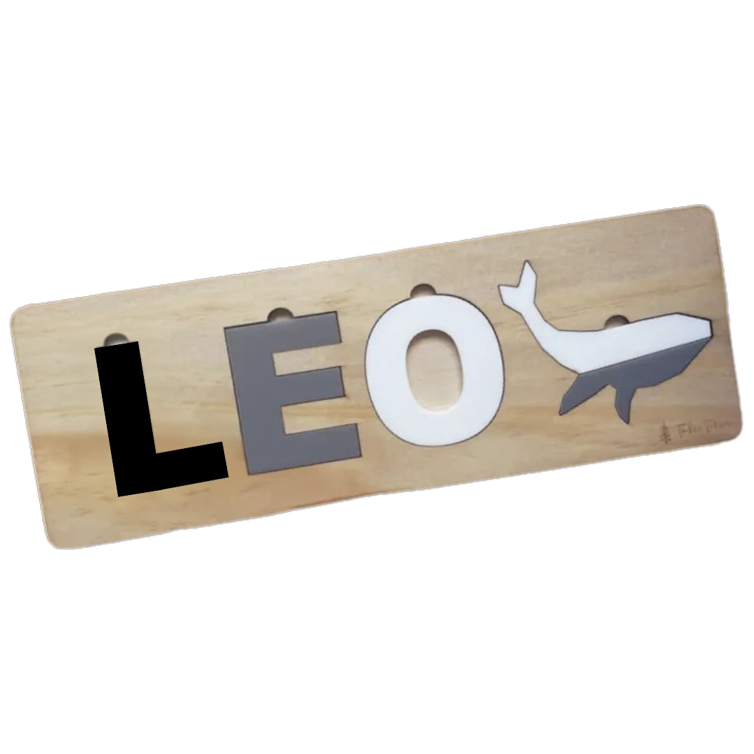 Timber Tinkers - Classic Name Puzzle | Monochrome