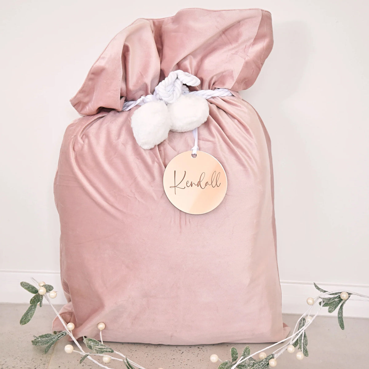 CMC Gold - Velvet Santa Sack & Personalised Tag | Various Colours (Pre-Order Nov)