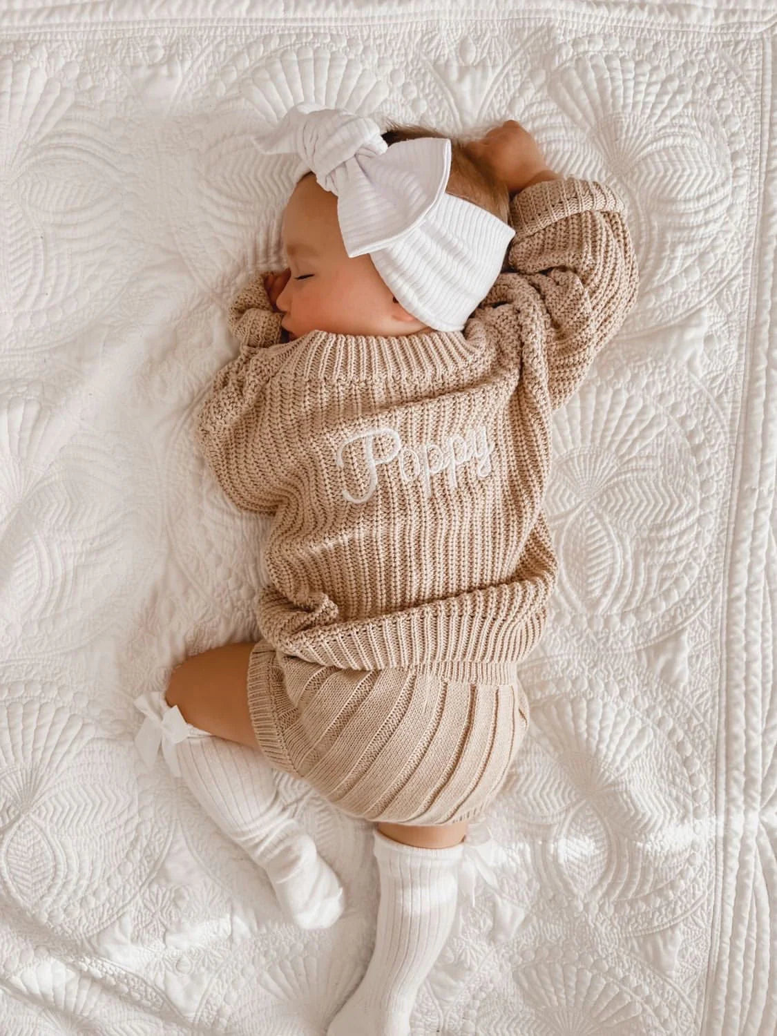 Little Zemi - Personalised Knit Jumper | Sand