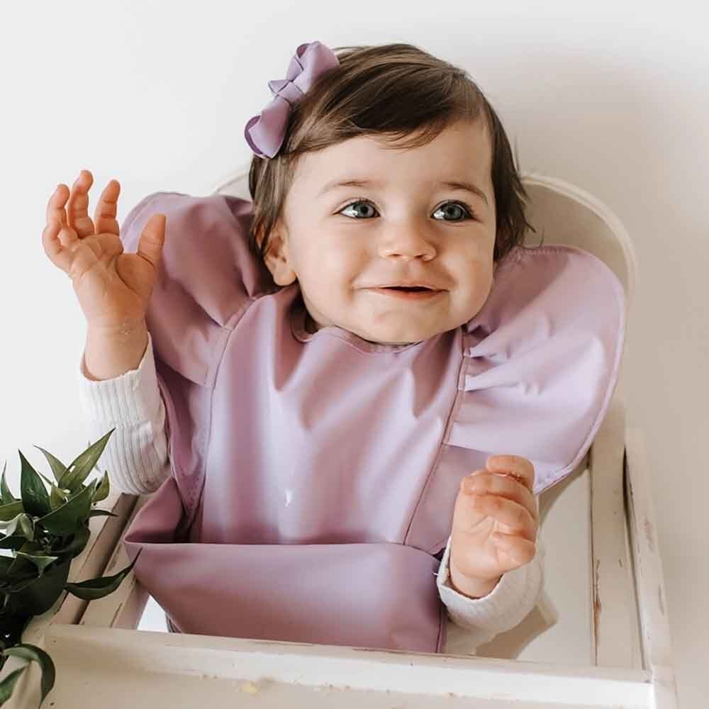 Snuggle Hunny Kids - Waterproof Frill Snuggle Bib | Lavender