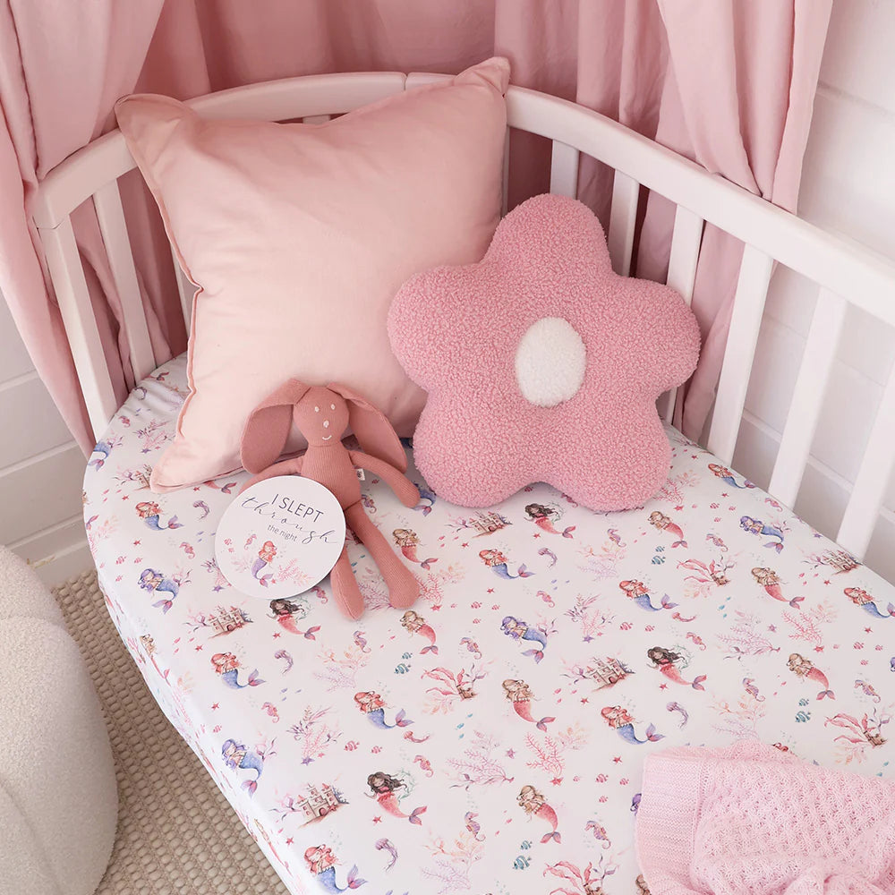 Snuggle Hunny Kids - Organic Fitted Cot Sheet | Mermaid