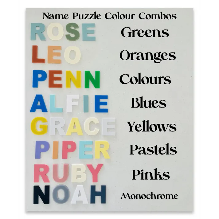Timber Tinkers - Classic Name Puzzle | Pastels
