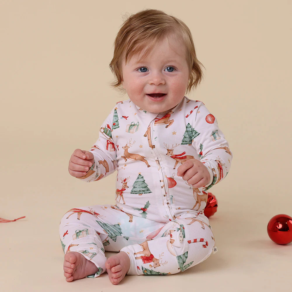 Snuggle Hunny Kids - Prancer & Friends Organic Snugglesuit Convertible Romper