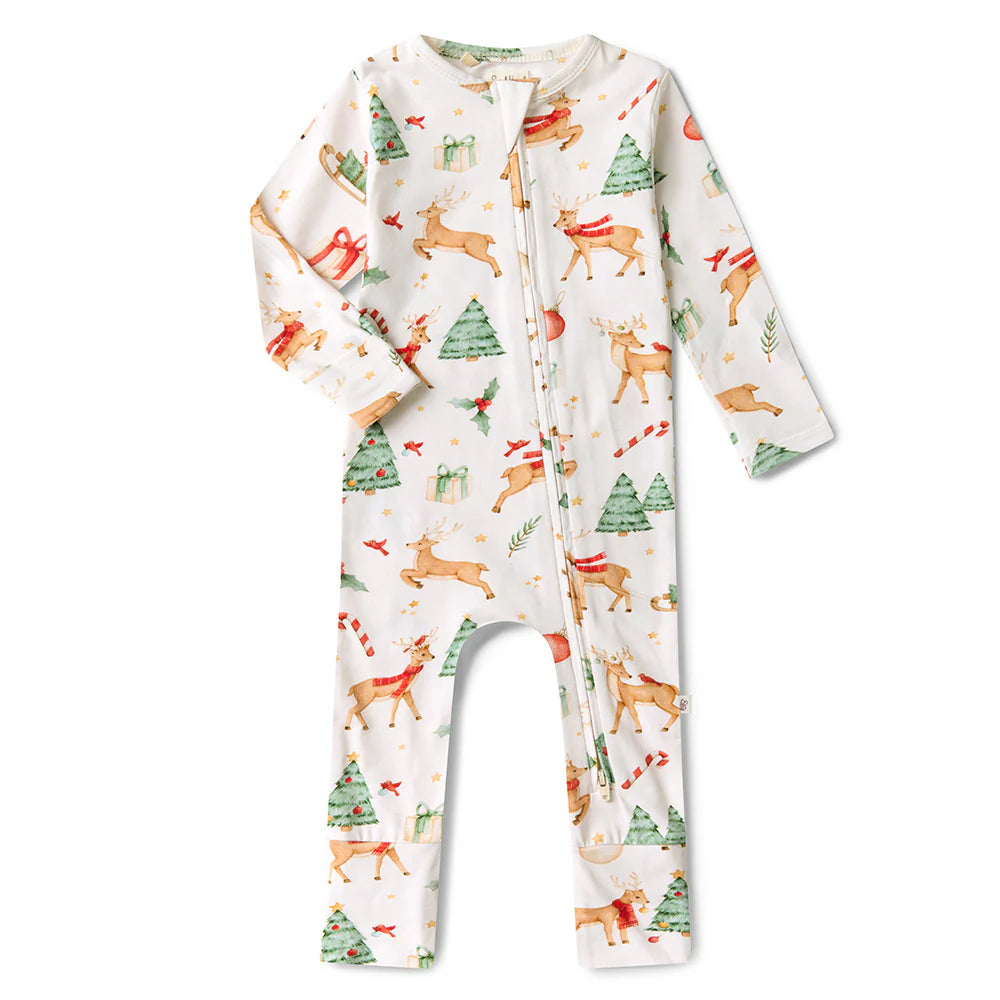 Snuggle Hunny Kids - Prancer & Friends Organic Snugglesuit Convertible Romper