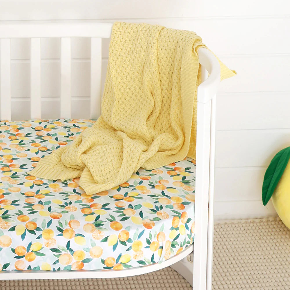 Snuggle Hunny Kids - Diamond Knit Baby Blanket | Sunlight