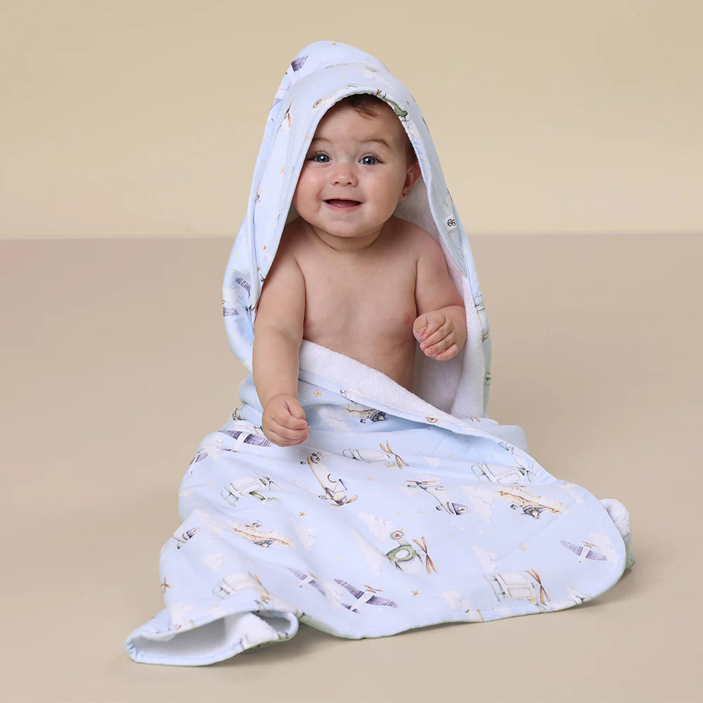 Snuggle Hunny Kids - Organic Hooded Baby Towel | Taking Flight