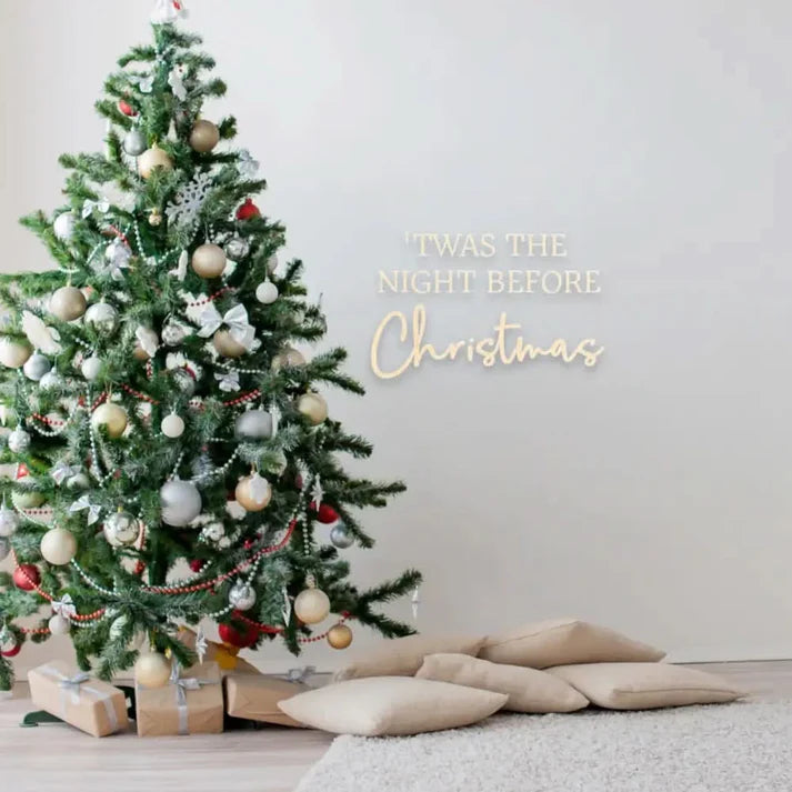 Timber Tinkers - 'Twas The Night Before Christmas Wooden Wall Script