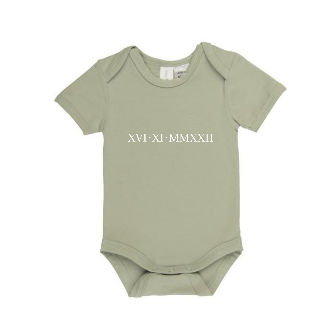 MLW By Design - Personalised Roman Numeral Bodysuit | Various Colours