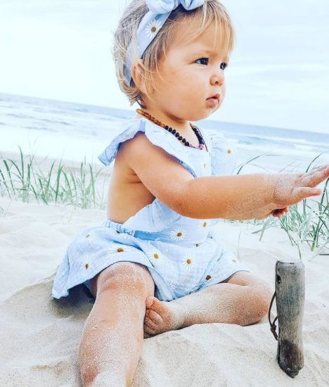 Daisy Backcross Romper | Blue