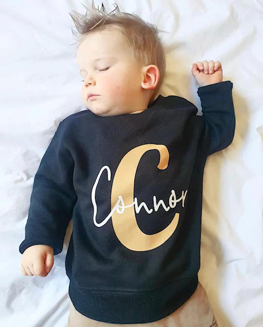 Personalised initial 2025 baby clothes