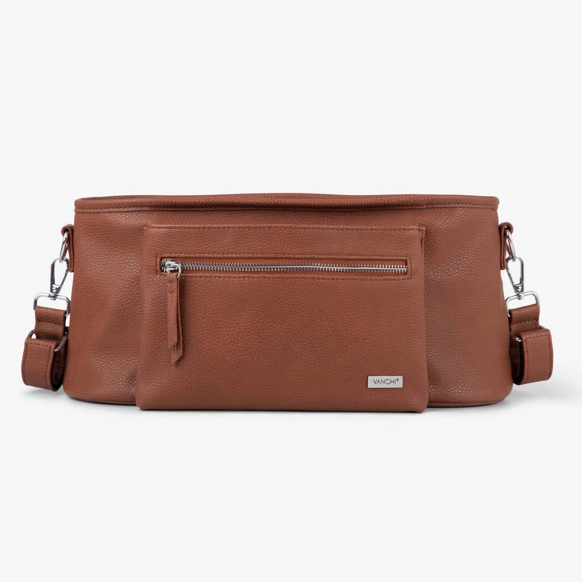 VANCHI - Pram Caddy | Pebbled Tan