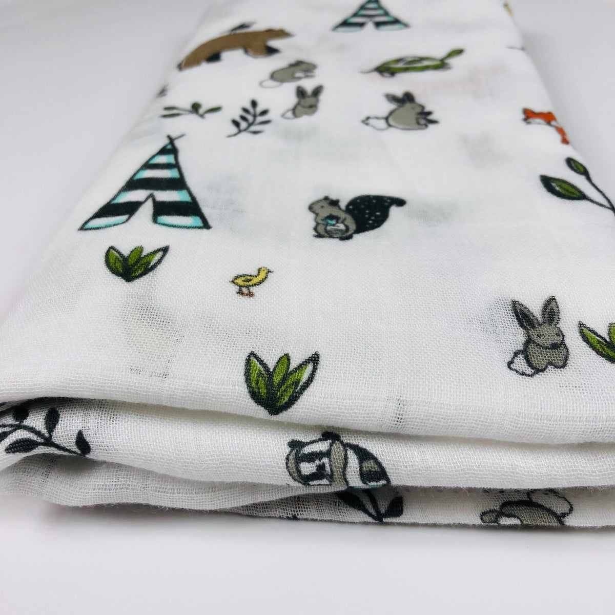 Tinker Tot Baby - Bamboo Cotton Swaddle – Woodland Creatures