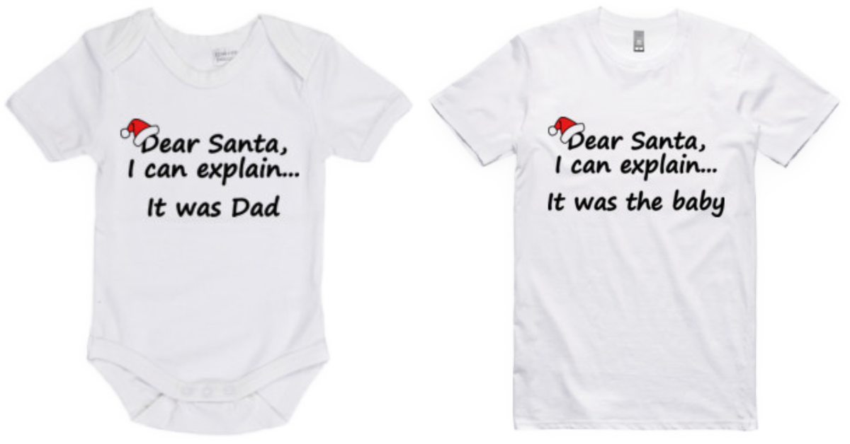 The Dad Squad - LIMITED EDITION CHRISTMAS Adult T-Shirt & Baby Onesie Set