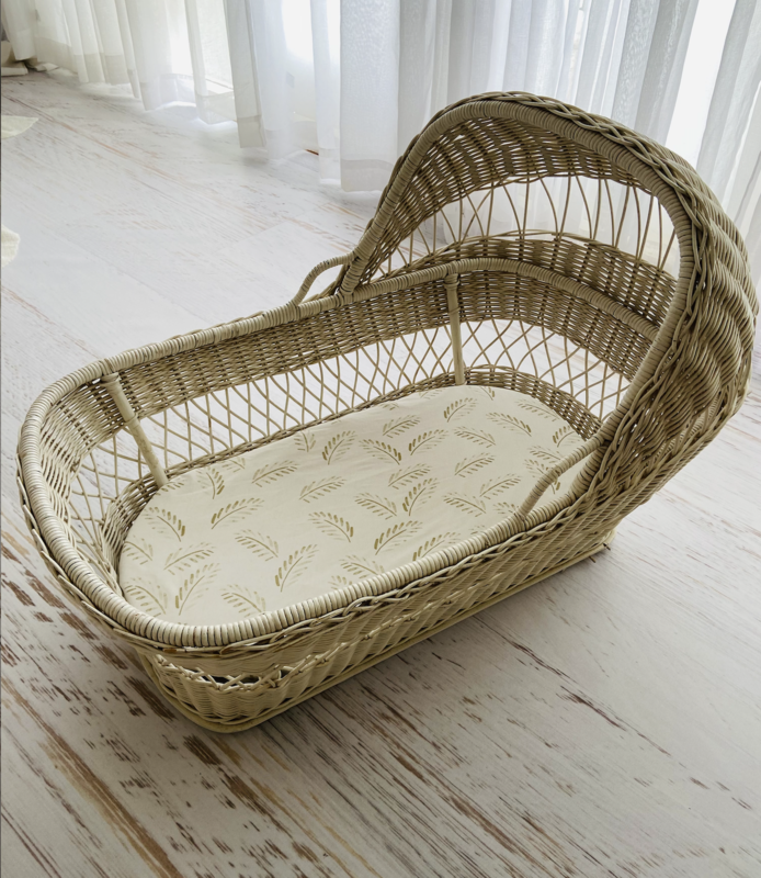 Anchor & Arrow - Bassinet sheet / Change Table Cover | Gold Fern