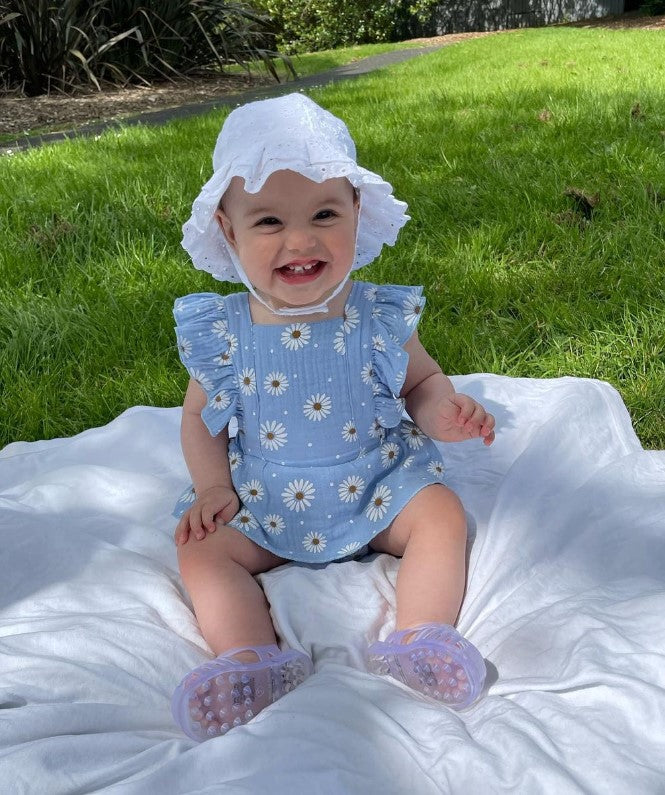 Daisy Backcross Romper | Blue
