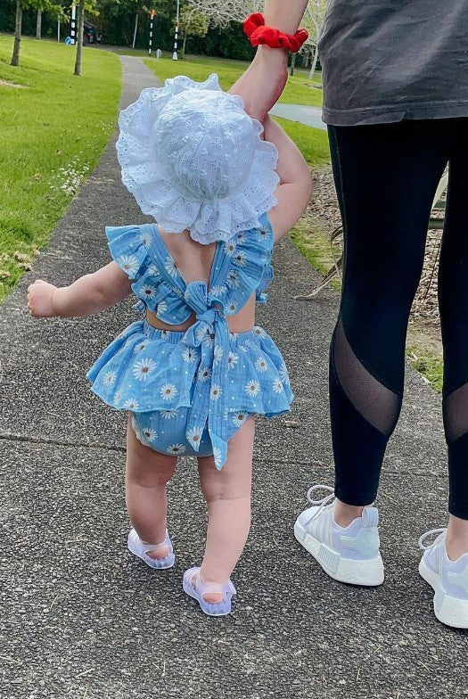 Daisy Backcross Romper | Blue