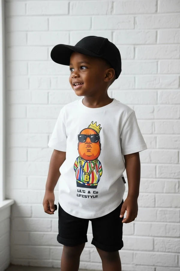 LiL'G & Co. - BIG POPPA Short Sleeve T-shirt | White