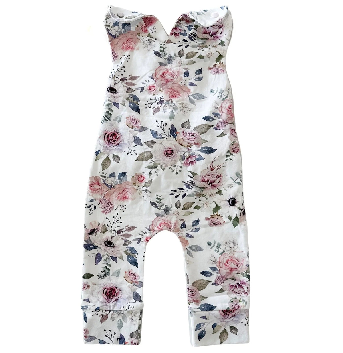 Snooky Bear - Frilly Long Overalls | Floral Sky