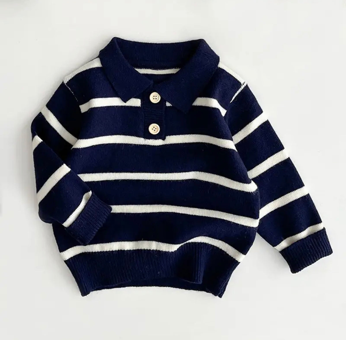 Miller Polo Sweater  | Navy
