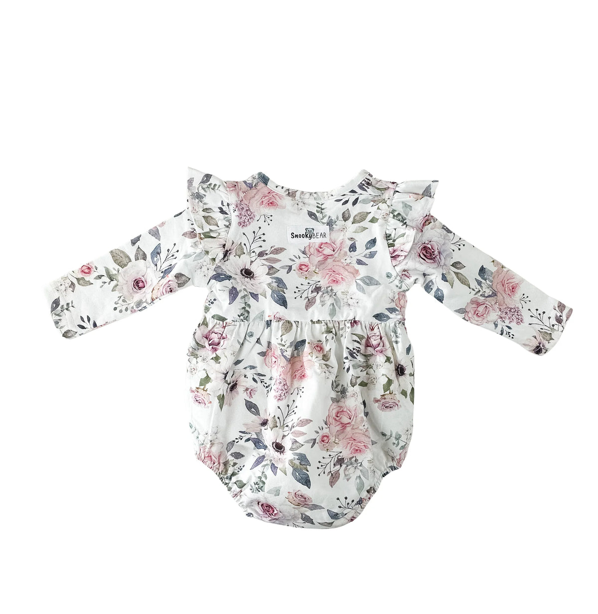 Snooky Bear - Bubble Romper | Floral Sky