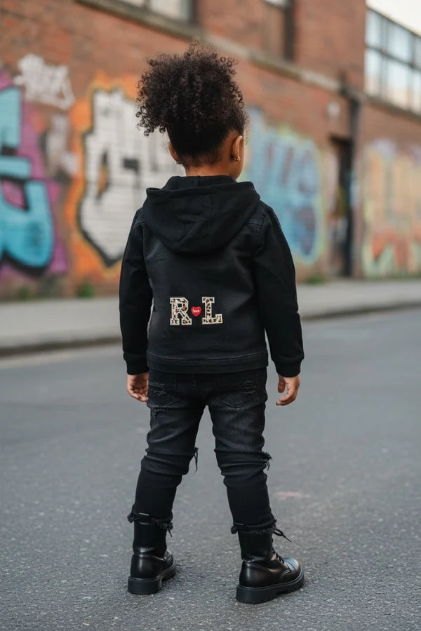 LiL'G & Co. - Custom Personalised Denim Jacket | Black