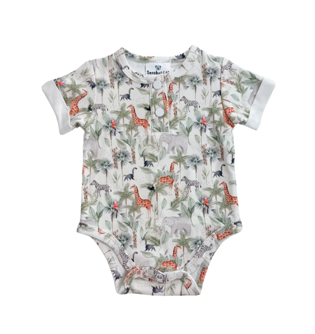 Snooky Bear - Short Sleeve Bodysuit | Jungle Safari