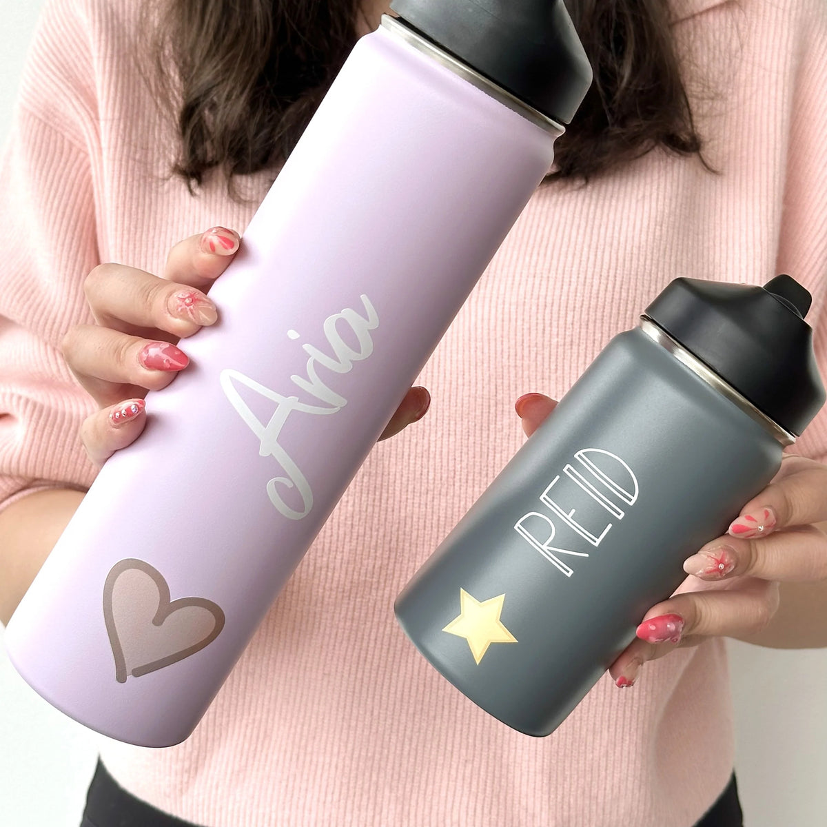 CMC GOLD - Personalised Small Stainless Steel Drink Bottle 350ml | Various Colours