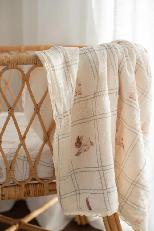 Pop Ya Tot - Fur Lined Cot Blanket | Little Cottontail