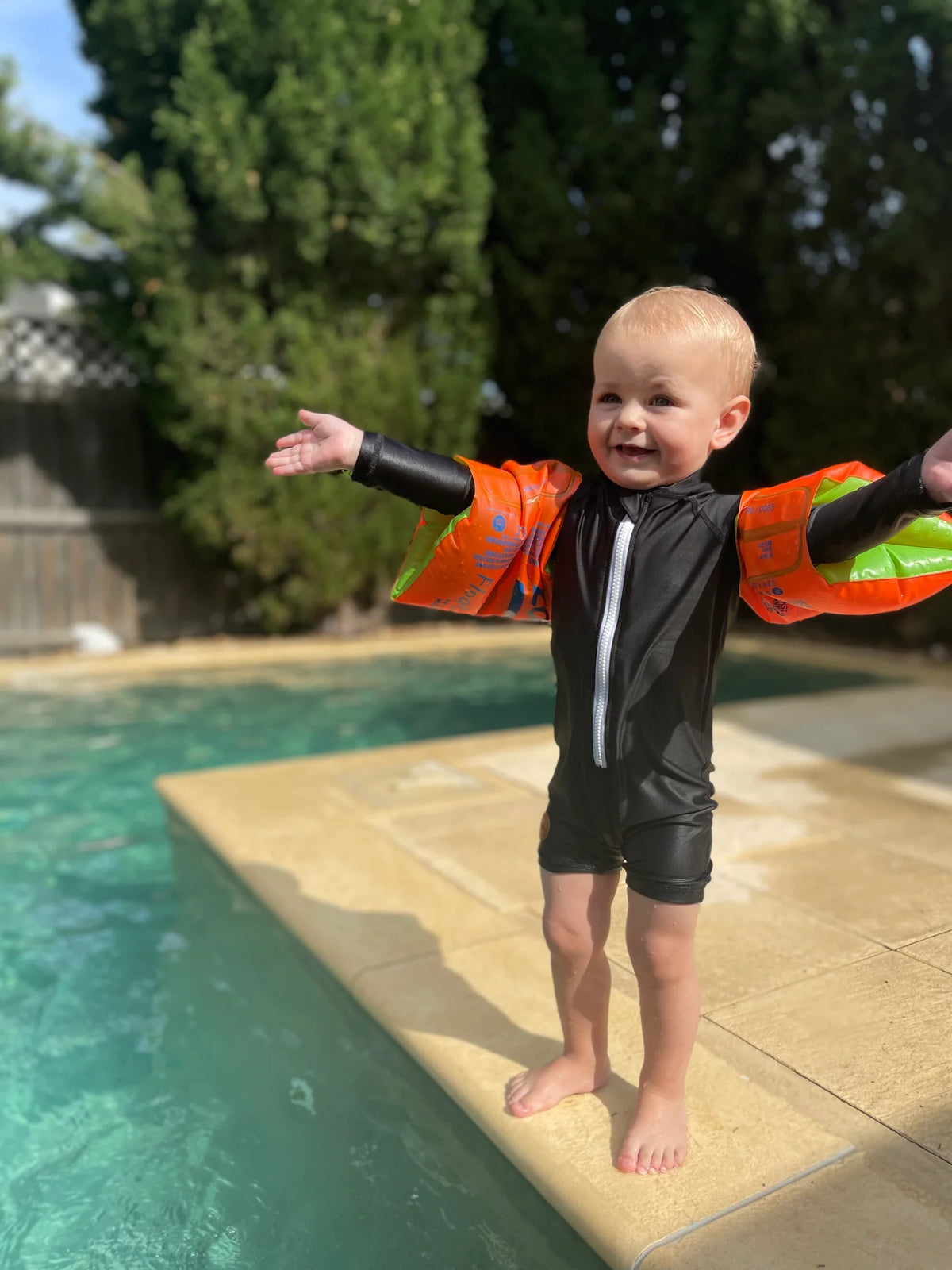 Kicky Swim - One Piece Rashguard Suit | Black