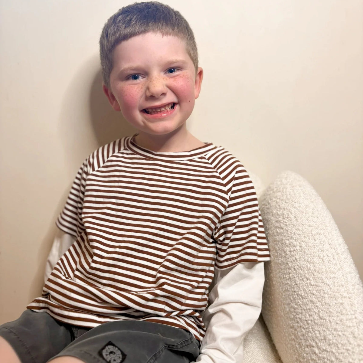 honey & heidi - Stripe Long Sleeve Tee | Cocoa