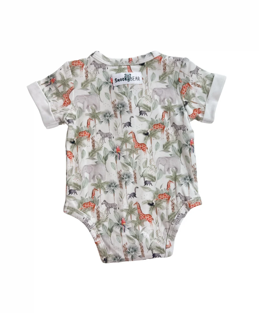 Snooky Bear - Short Sleeve Bodysuit | Jungle Safari