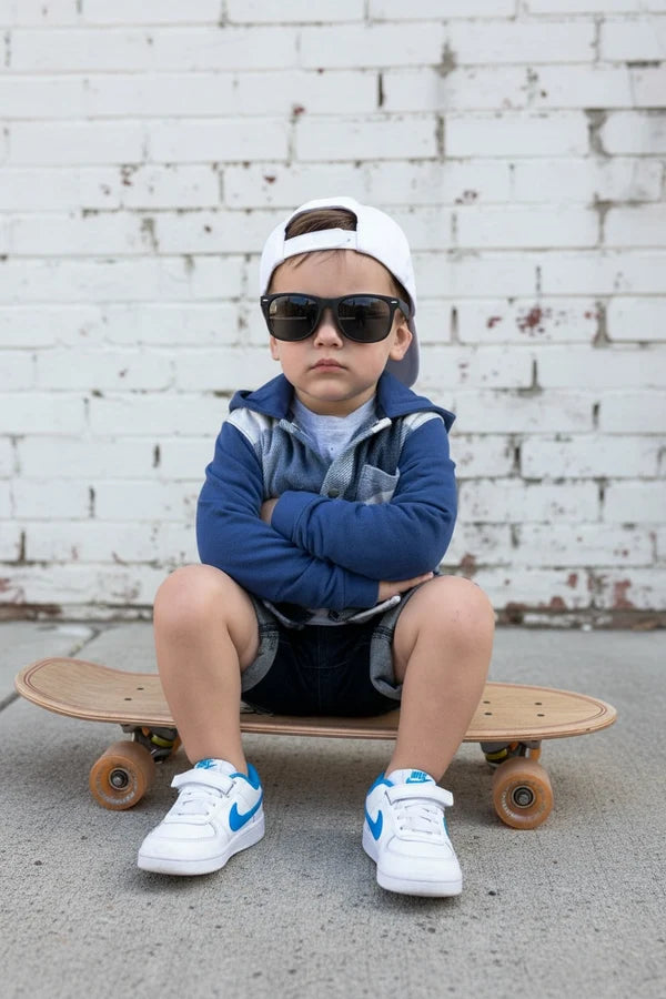 LiL'G & Co. - Checkered Jacket | Blue (runs small-size up)