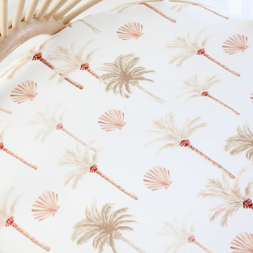 Anchor & Arrow - Bassinet sheet / Change Table Cover | Summer Palm
