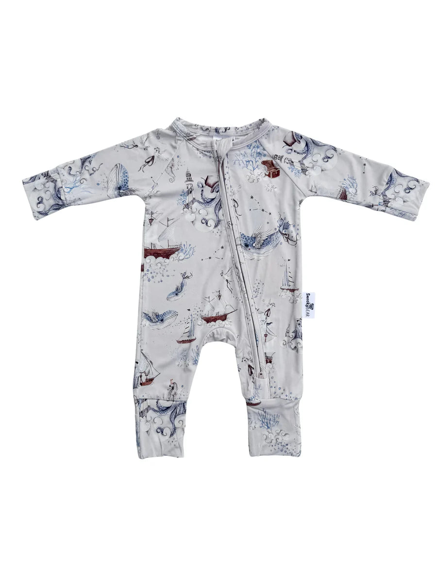 Snooky Bear - Zippy Romper | Arctic Ocean